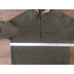 Timberland Fleece Lined‎ Outdoor 1/4 Zip Pullover Green Men's Sweater Size XL/TG